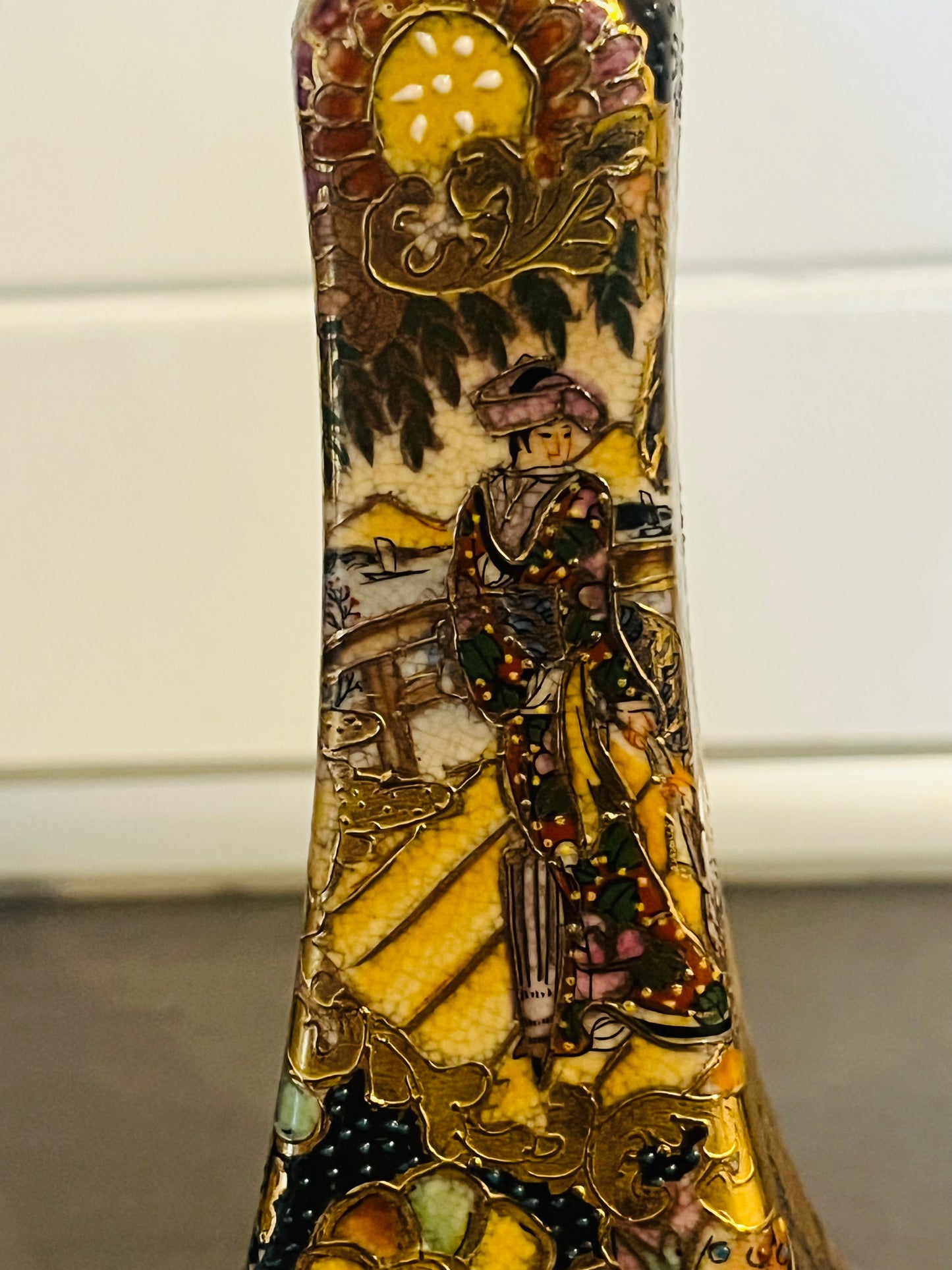 Satsuma-Stílusú Porcelán Váza 20. század Kína