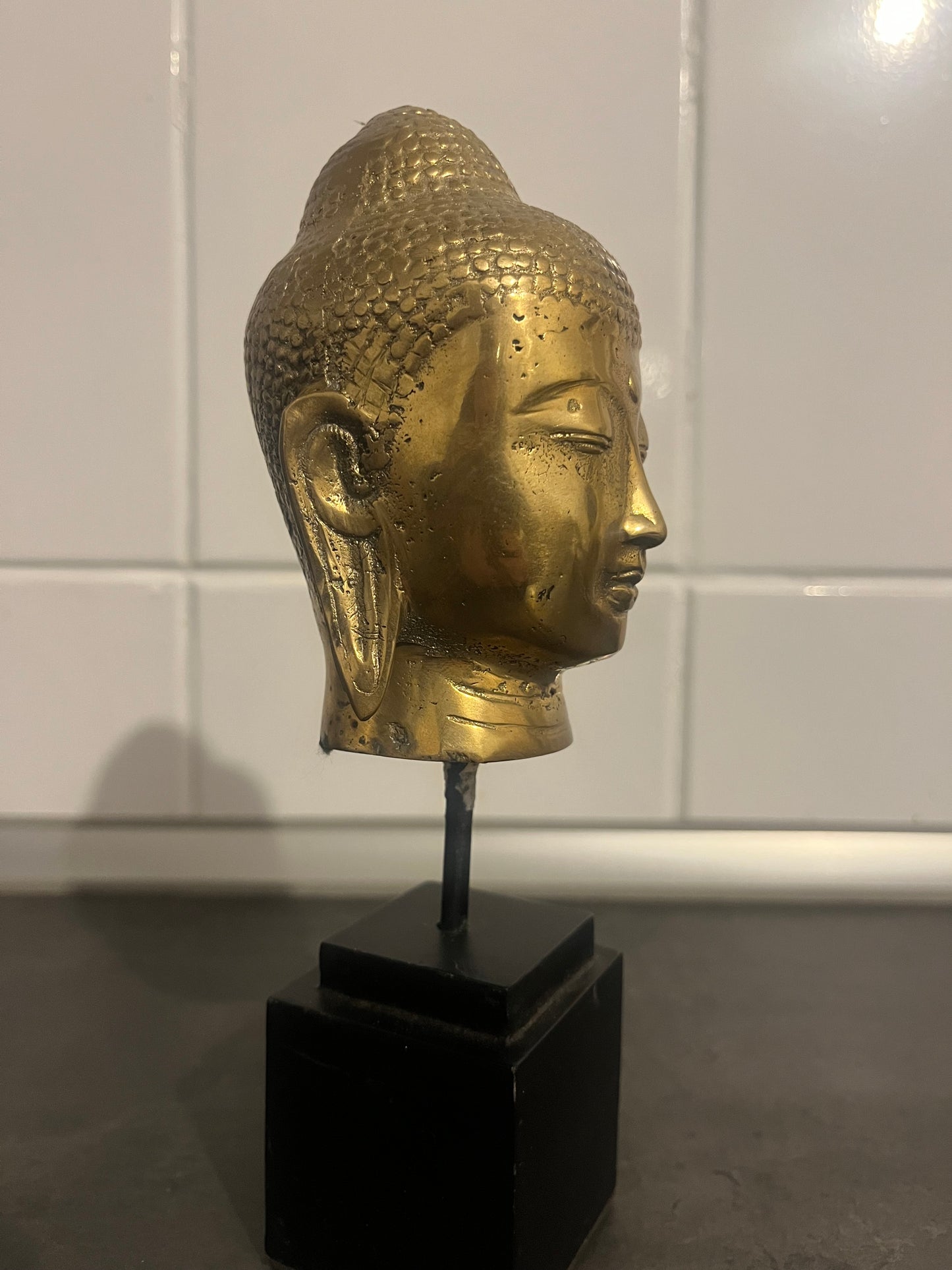 Bronz Buddha Kézzel Készített Polírozott