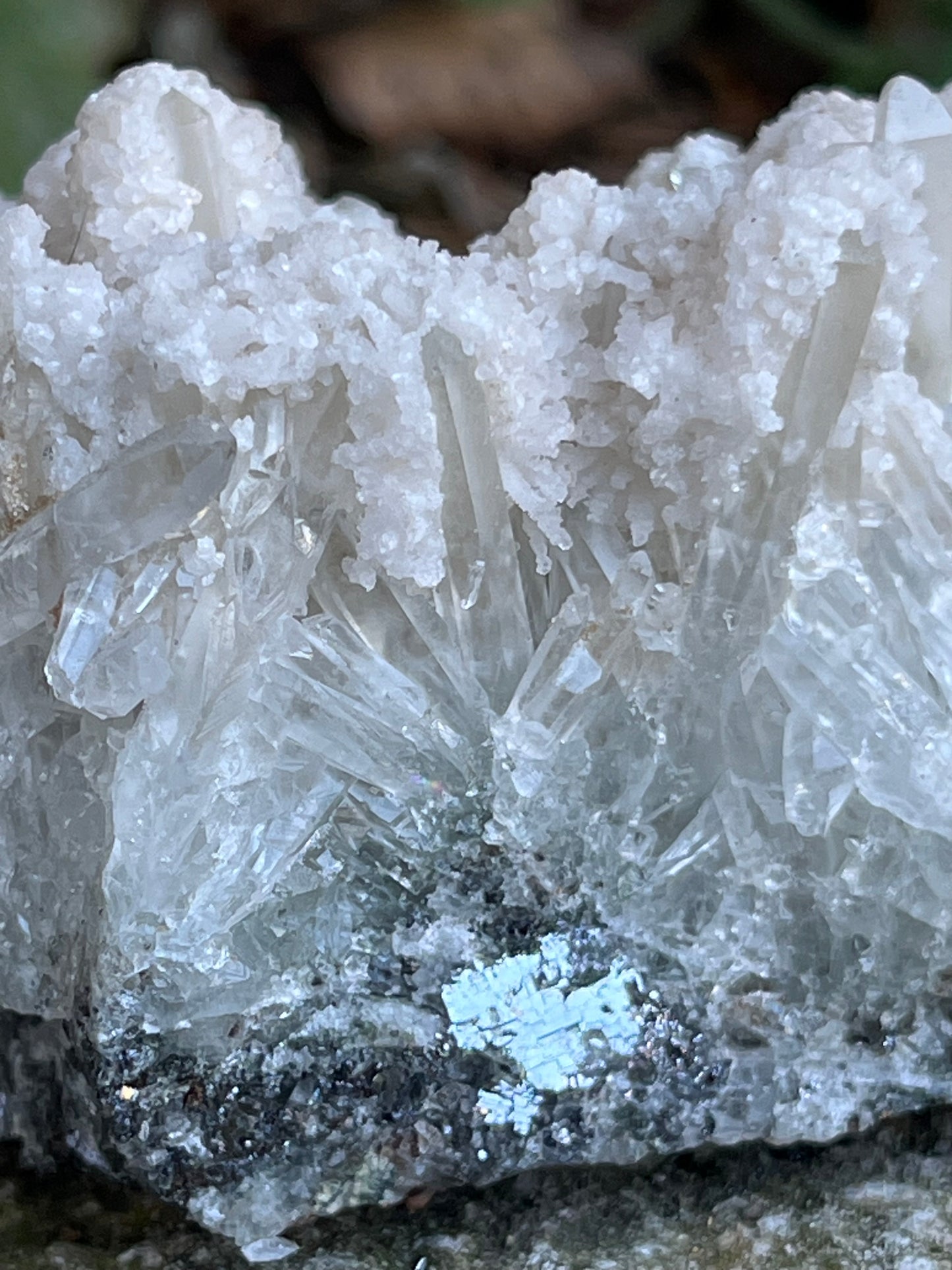 Lézer Kvarc Mátrix Galenit Ágyon Dolomittel