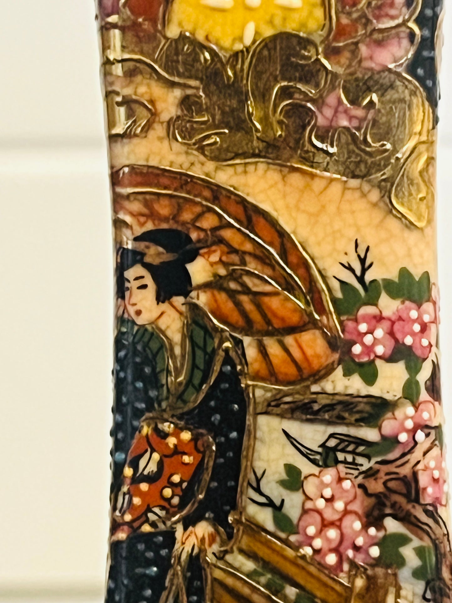 Satsuma-Stílusú Porcelán Váza 20. század Kína