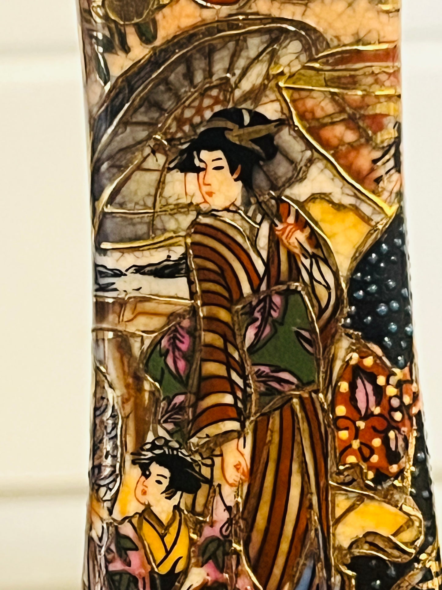 Satsuma-Stílusú Porcelán Váza 20. század Kína