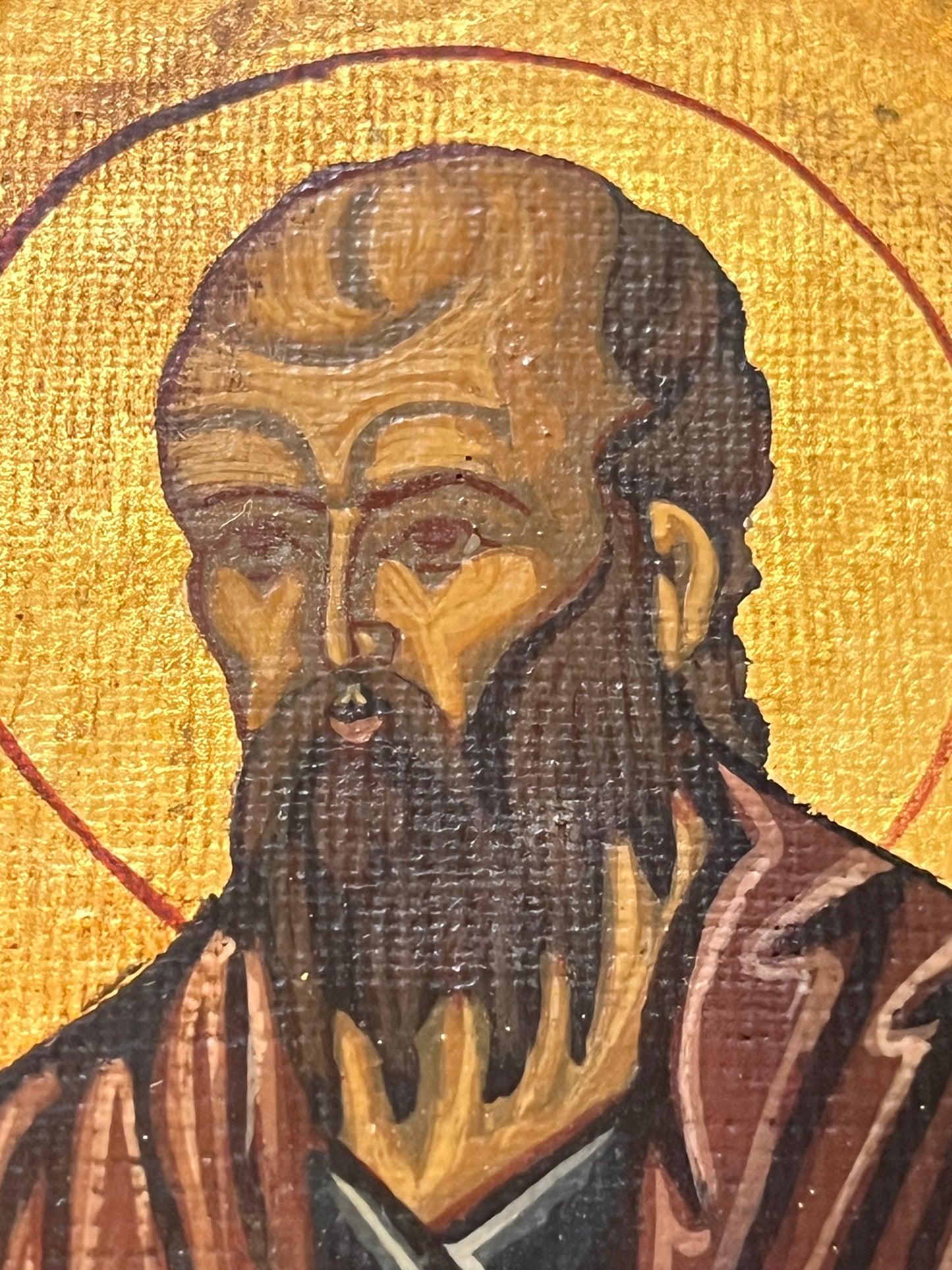 Bizánci Szent Pál Aranyozott Ikon 20. század